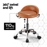 Artiss Salon Stool Swivel Chair Backrest Chairs SALON-B-BACK-BR