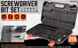 219-Piece Combination Security Bit Set Screw Driver Bit Tamper Proof Torx Box V465-94272
