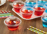 200 PACK 9 oz Clear Plastic Cups With Dome Lids, Crystal Clear Dessert Cups for Ice Cream, Latte, V1258-DP02-C-1340
