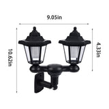 170cm Solar Lamp Post Light, Waterproof 2-Head Solar Outdoor Lights, Outdoor Floor Lamp, Ground Plug V1370-AZ4-19365