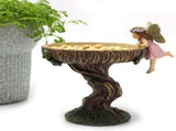 Flower Fairy Bird Feeder Synthetic Resin Decorative Standing Bird Feeder for Garden Yard Courtyard V1294-YM0901-3111240167111
