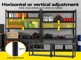 Giantz Garage Shelving 1.8X1.2m Warehouse Rack Storage Shelves Workshop Racks Steel WR-F-12050-180BK