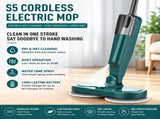 S5 Green Cordless Electric Spin Mop with Spray Function USB Rechargeable Floor Cleaner - Dual V888-ELOSUNG53366