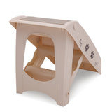 Furtastic Foldable Pet Stairs In White - 50cm Dog Ladder Cat Ramp PTS-EJE-433-WH