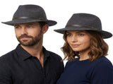 JACARU 1848 Wool Trilby Fedora Hat 100% Australian Wool Travel - Charcoal V563-JACARU-1848-CHRCL-M