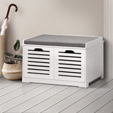 Artiss Shoe Rack Cabinet Bench White Caye FURNI-F-SH127-WH-GY