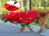 Christmas Dog Costume - Festive Hooded Cape & Green Jumpsuit Outfit V888-ELOSUNG26958