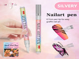 Silver 0.7mm Nail Art Doodle Pen 12 Sticks- Single Color Acrylic Marker for Nail Design, No-Bake V888-ELOSUNG28295