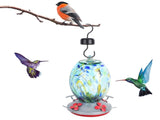 Hummingbirds Water Feeder Colorful Painting Glass Bird Feeding Tool for Garden CourtyardQ2 V1294-YM0901-3111200116912