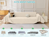 71" x 134" Couch Protector from Cat Claws, Waterproof Couch Cover Anti Slip,Couch Cover 3 Cushion V1107-102-39818-BEG4