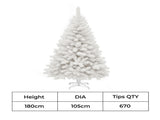 Santaco 1.8M 670 Tips White Christmas Tree XMASTREE1016-1.8M