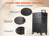 5 in 1 Professional Makeup Train Case Aluminum Cosmetic Case, Rolling Makeup Case Extra Large V952-HZXXLGS5H100K8BZXV0