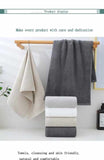 Gray and White Premium Cotton Towel Set - 6 Pieces, Soft & Absorbent Bath Towels for Adults V888-ELOSUNG17799
