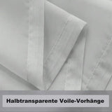 1 Pair Water Resistant Sheer Eyelet Curtains for Outdoor, 140x250cm, Gray V1188-MS-325-0456