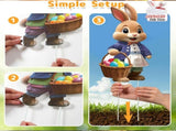 2DFlat, 8pcs Easter Gentleman Rabbit Group Decoration, exquisite shape holding egg basket / carrot V1102-M-SHOE-32531-GRAY-13A24152