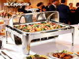 5 Star Chef 9L Chafing Dish Buffet Warmer Food Warmer Catering Server CD-9L-180P-SS