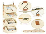 4 Tiers Hanging Closet Organizer, Stable and Reliable, Enduring and Sag Resistant, Unique V1369-AZ3-W-12302