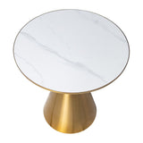 Golden Halo Round Side Table V264-TAB-730S-WHE-GD-1