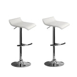 Artiss 2x Bar Stools Adjustable Gas Lift Chairs White BA-TW-NEWT706-WH-X2