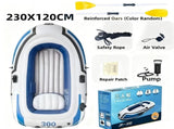 3-Person Inflatable Boat Thick PVC Raft for Lakes/Pools 238kg Capacity with Oars & Pump V1107-XJPHT3
