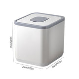 Plastic Rice Storage Container with Measuring Cup Sealed Food Storage Buck for Flour Cereal Grains V1369-AZ3-W-11107