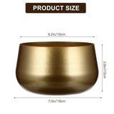 Sturdy Golden Iron Flower Pot Container for Indoor and Outdoor Garden Use, Decorative Planter V1192-AZ-W-25075