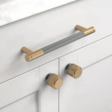 10 Pieces Kitchen Cabinet Handles Gray Gold 128Mm Gold Alloy Furniture Handles With Screws, For V1188-MS-227-2227