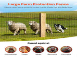 Farm Fence, 122cm x 15.2m, 2 x 4 in Mesh 14 Gauge Galvanized Steel Wire Fencing for Cattle, Hog & V952-JSGSWL48IN50UQH44001V0