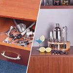 Cocktail Shaker Set Bartender Kit with Bamboo frame and 12 Pieces Stainless Steel Bar Tool Set V178-84585