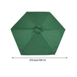 Replacement Outdoor Patio Umbrella Canopy Cover, Durable Polyester Fabric, 106x106 Inch Parasol V1366-AZ2-W-18953