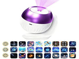 24 Pattern Star Projector Night Light with White Noise and Type C Power - Black V1263-JX-8070-1