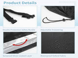 2PCS Patio Chaise Lounge Covers, 82" x 31" x 29" Outdoor Waterproof Lounge Chair Cover with Straps, V1369-AZ3-W-08846