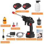 Electric Car Pressure Washer Cordless Spray Gun W/ 2 Battery Water Cleaner Tool V201-SPRAY02BL8AU