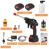 Electric Car Pressure Washer Cordless Spray Gun W/ 2 Battery Water Cleaner Tool V201-SPRAY02BL8AU