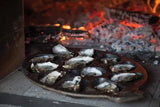 Cast Iron Oyster Grill Pan with 12 Cavities, Non-Stick Baking and Serving Plate for Grilling, V1189-LC-HW-00552