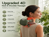 Livemor Electric Neck with Heat for Shoulder,Back Wireless Massage 4D Shiatsu Kneading NECK-MASSAGER-B-N7-GN