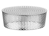 Plated Stainless Steel Floor Drain Cover, and -Resistant for Garage, Courtyard, and Outdoor Use V1370-AZ4-10705