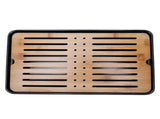 Rectangle Bamboo Tea Tray Teapot Mat Serving Tray Draining Board Tea Set Home Kitchen Use13in 1100ml V1294-YM0721-3118210073612