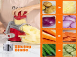 Rotary Cheese Grater Hand Crank, Cheese Shredder with 3 Drum Blades, Mandoline Slicer, Food Chopper V1258-DP02-C-11