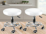 2x Levede Swivel Salon Barstool Hairdressing White T4498-WHX2