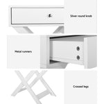 Artiss Bedside Table Drawers Side Table Storage Cabinet Nightstand White QARA FURNI-L-BS-1D-WH