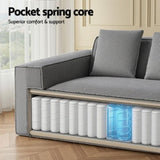 Artiss 2 Seater Sofa Loveseat Sofas Bed Couch No Assembly Corduroy Small Couches Apartement SB-COMP-CHA-GY