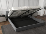 Milano Capri Luxury Gas Lift Bed With Headboard - Grey No.28 - King ABM-10001608