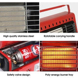 Portable Camping Gas Heater Outdoor Heating Stove Gas Baking Hunting Warmer AU RED V201-QNL0002RE8AU