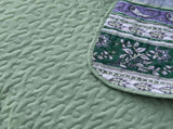 Breezy Tropical green Cozy 3 Pc Bedspread & Pillow Cover Set V745-MAC080362Q13U