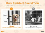 Indestructible Wooden Dog Crate Furniture With Divider For 2 Dogs Cage End Table V767-P-XL171-L-WT-V2