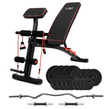 LSG GBN007 FID Bench with 84kg Weight and Bar set V420-LGBN-GBN007-A