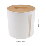 Paper Roll Holder Organizer with Stable Base and Lid for Home Bathroom Kitchen V1369-AZ3-W-10631