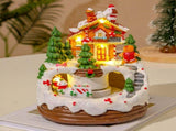 Christmas House Illuminated with LED Light and Music, Electronic Ornaments, Musical Gift Box, V1366-AZ2-W-02197