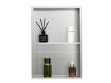 Shower Niche, 33.0 x 63.5 x 10.2 cm Recessed Wall Niche Double-layer, with Hollowed-out Divider, V952-BXGLYBKYS2C198038001V0